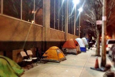 Image for Want a shot at a decent job? Pitch a tent, endure brutal cold and get in line