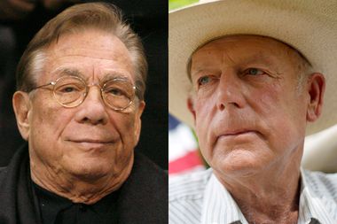 Image for Donald Sterling and Cliven Bundy's ignorant paternalism: Angry old white men gone wild, again!