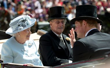 Queen Elizabeth II, Prince Philip, Prine Harry
