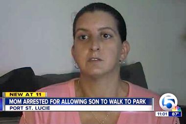 Image for Another mom arrested for sending her kid to the park