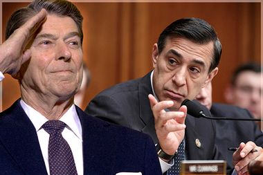 Image for Darrell Issa's dicey Reagan shtick: What's <em>really</em> behind the buffoon's antics