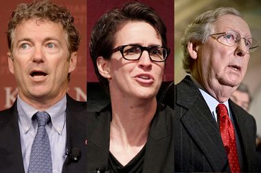 Image for Rachel Maddow, Rand Paul and Mitch McConnell agree: But the ISIS debate they want simply won't matter