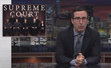 Image for John Oliver slams SCOTUS for not allowing live video, creates hilarious canine reenactments