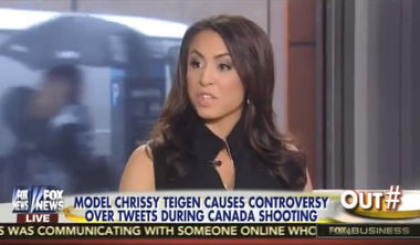 Image for Fox News host tells model Chrissy Teigen not to worry her 