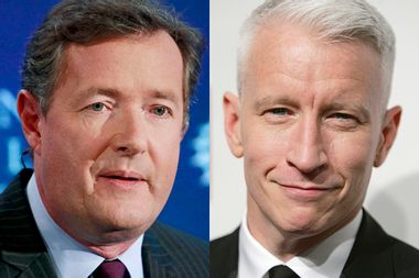 Image for Fight! Fight! Piers Morgan doesn't care about ratings... but blames his bad ratings on Anderson Cooper