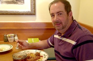 Image for Update: Man eating only Olive Garden achieves his goal, eats $1840 worth of food