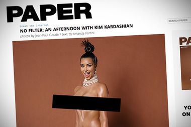 Image for Forget Kim Kardashian's butt: The trailblazing goofiness of her nude photo-shoot face