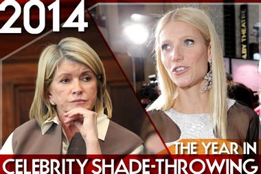 Image for The year in celebrity shade-throwing: From Martha vs. Gwyneth to Snoop Dogg and Iggy 