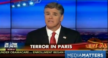 Image for Sean Hannity's xenophobic Charlie Hebdo response: Muslims need to be 