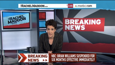 Image for Rachel Maddow scolds her network: NBC won't speak about Brian Williams' suspension on the air