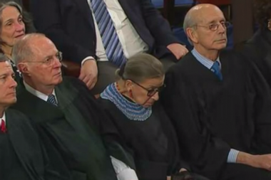 Image for Conservative activist suggests Ruth Bader Ginsburg's SOTU nap was impeachable offense