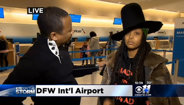 Image for Boring local news video is made <em>amazing</em> by Erykah Badu videobomb