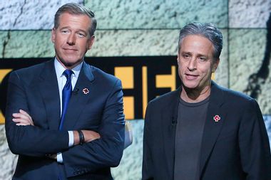 Brian Williams, Jon Stewart