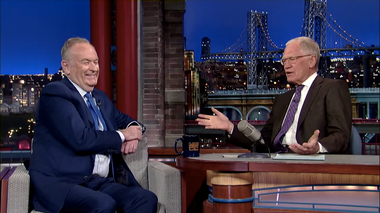Image for Letterman grills Bill O'Reilly over reporting fabrications: 