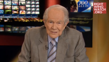 Image for Pat Robertson on Indiana law: Gay wedding cakes are a gateway to 