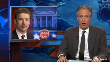 Image for Jon Stewart mocks Rand Paul's presidential announcement: 