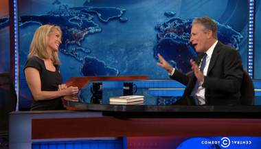 Image for Jon Stewart rips Fox News host Dana Perino's show right to her face: “Tell the dumb guy I said hi