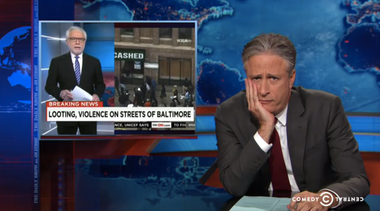 Image for Jon Stewart blasts Wolf Blitzer for shock over Baltimore riots: 