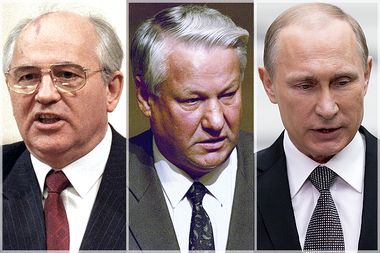 Mikhail Gorbachev, Boris Yeltsin, Vladimir Putin
