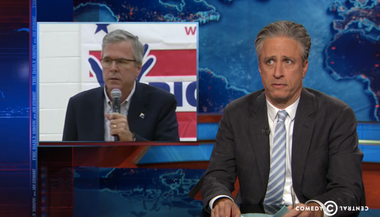 Image for Jeb Bush's glorious downfall gets the Jon Stewart treatment 