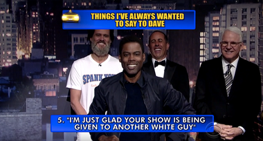 Image for Jerry Seinfeld, Tina Fey, Chris Rock and others roast Letterman in his last Top Ten list