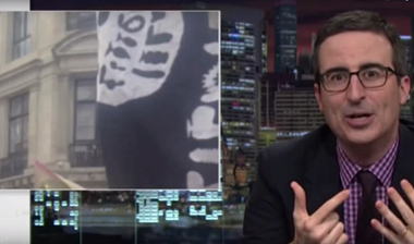 Image for John Oliver rips CNN for mistaking pride parade flag for ISIS flag: You work at CNN -- and you don't know what a dildo looks like? 