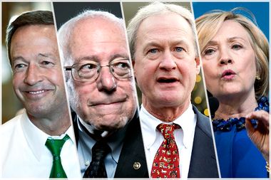 Martin O'Malley, Bernie Sanders, Lincoln Chafee, Hillary Clinton