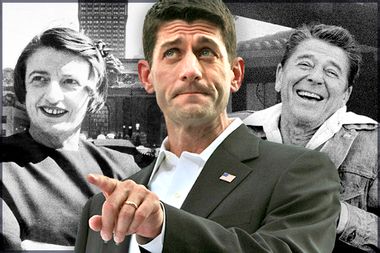 Ayn Rand, Paul Ryan, Ronald Reagan