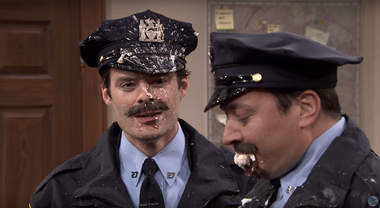 Image for Watch: Jimmy Fallon & Bill Hader’s buddy-cop spoof is totally gross and absolutely mesmerizing