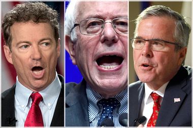 Rand Paul, Bernie Sanders, Jeb Bush