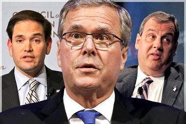 Marco Rubio, Jeb Bush, Chris Christie