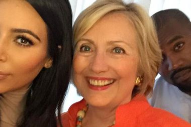 Image for Kim, Kanye and Hillary Clinton snap a selfie: Ultimate #squadgoals or sign of the apocalypse?
