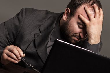 Man At Computer Devastated