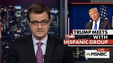 Image for Chris Hayes unravels Donald Trump's mysterious meeting with the Hispanic Chamber of Commerce