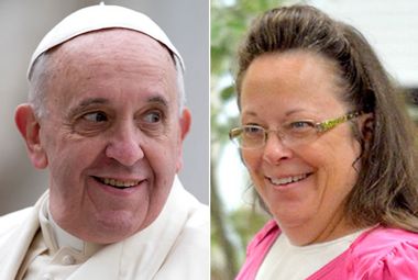 Image for Kim Davis claims to have met secretly with Pope Francis, who urged her to 