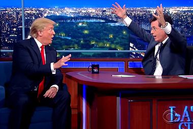 Image for Watch Stephen Colbert confront Donald Trump's birtherism head on — and win