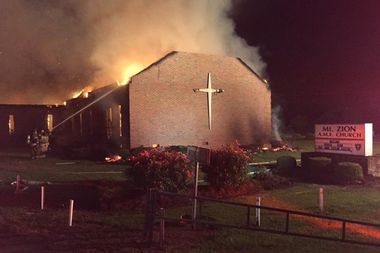 Mt. Zion African Methodist Episcopal Church Fire