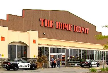 Image for Good woman with a gun shoots up Home Depot parking lot trying to take down suspected shoplifters