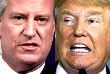 Image for Bill de Blasio blasts Donald Trump for anti-Semitic speech and general Islamophobia: 