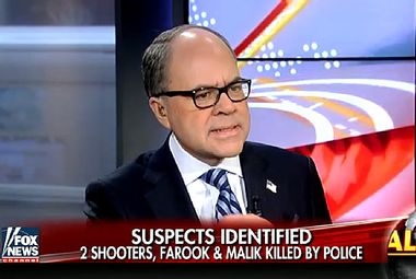 Image for Fox News' legal analyst Peter Johnson tries desperately to spin San Bernardino shootings into a 