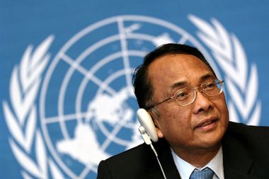 Makarim Wibisono of Indonesia, Chairperson of the 61st Session of the U.N. Commission on Human ...