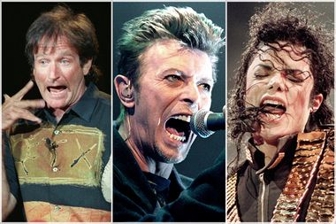 Robin Williams, David Bowie, Michael Jackson