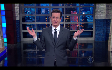 Image for Stephen Colbert will referee the Pope Francis and Donald Trump feud