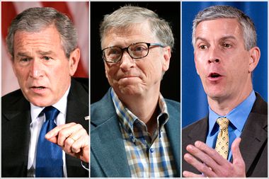 George W. Bush, Bill Gates, Arne Duncan