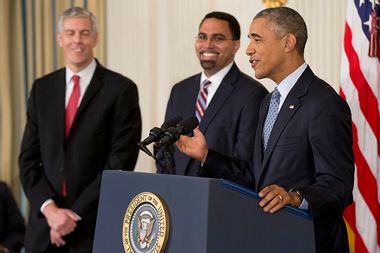 Arne Duncan, John King, Barack Obama