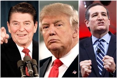 Ronald Reagan, Donald Trump, Ted Cruz