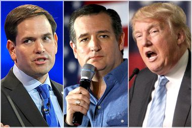 Marco Rubio, Ted Cruz, Donald Trump