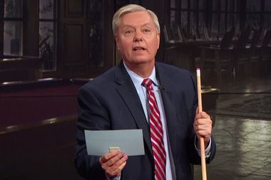 Image for Comedy Central, hire Lindsey Graham! The trash-talking senator upstages Trevor Noah with unflappable ease