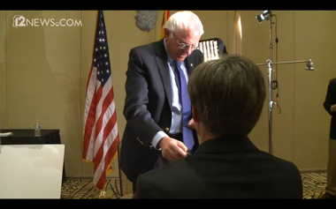 Image for Watch: Frustrated Bernie Sanders walks out on hostile TV news interview