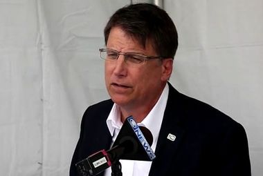 Image for North Carolina Governor Pat McCrory blames interloping, out-of-state media for outrage over new 